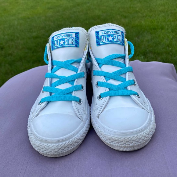 EUC Converse AS Madison Ox White/Lemon Haze Egg Sneaker US Youth Sz 2  656091C - Picture 2 of 9